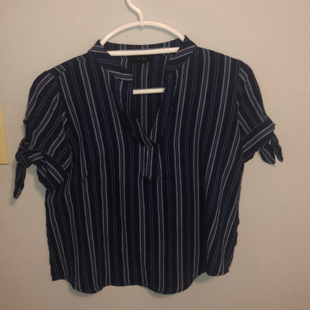 blue and white striped kids blouse!